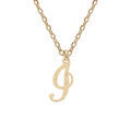 Colliers sur Artemare : Collier en argent et dorure jaune cha&icirc;ne avec pendentif lettre anglaise I diamant&eacute; 40+4cm