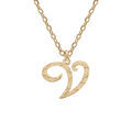 Colliers sur Artemare : Collier en argent et dorure jaune cha&icirc;ne avec pendentif lettre anglaise V diamant&eacute; 40+4cm
