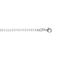 Chaine sur Artemare : Bracelet en argent rhodi&eacute; cha&icirc;ne maille Jaseron longueur 18cm r&eacute;glable