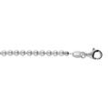 Bracelet en argent rhodi&eacute; en perles blanche de synth&egrave;se 3mm longueur 15.5+3cm Artemare