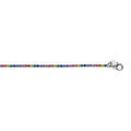 Bracelet en argent rhodi&eacute; rivi&egrave;re d'oxydes multi couleur sertis diam&egrave;tre 2mm longueur 16+3cm Artemare