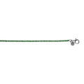 Bracelet en argent rhodi&eacute; rivi&egrave;re d'oxydes vert sertis diam&egrave;tre 2.5mm longueur 16+3cm Artemare