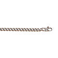 Bracelet en acier maille gourmette 4mm PVD bross&eacute; aspet patin&eacute; chanfrein marron longueur 19cm Artemare
