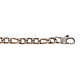 Chaine sur Artemare : Bracelet en acier maille 1+3 largeur 5mm PVD bross&eacute; aspect patin&eacute; chanfrein brun longueur 19cm