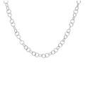 Chaine sur Artemare : Cha&icirc;ne en argent rhodi&eacute; maille jaseron longueur 45cm r&eacute;glable