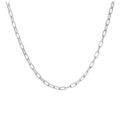 Chaine sur Artemare : Cha&icirc;ne en argent rhodi&eacute; maille rectangulaire longueur 40+5cm