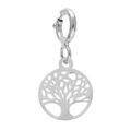 Pendentif Charms en argent rhodi&eacute; pampille arbre de vie suspendue sur fermoir anneau ressort Artemare