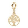 Pendentif Charms en argent et dorure jaune pampille arbre de vie suspendue sur fermoir anneau ressort