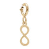 Pendentif Charms en argent et dorure jaune pampille infini sur fermoir anneau ressort