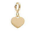 Pendentif Charms en argent et dorure jaune pampille coeur sur fermoir anneau ressort Artemare