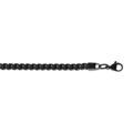 Bracelet en acier et PVD noir mat maille franco carr&eacute;e 4x4 longueur 21.5cm Artemare