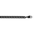 Chaine sur Artemare : Bracelet en acier et PVD noir maille franco carr&eacute;e 5x5 longueur 22cm