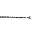 Chaine sur Artemare : Bracelet en acier maille 4mm palmier patin&eacute;e brillante longueur 19+2cm