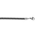 Bracelet en acier mat et PVD noir maille franco longueur 21cm Artemare