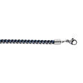 Bracelet en acier mat et PVD bleu maille franco longueur 21cm