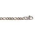 Bracelet en acier maille 1+3 largeur 4mm PVD bross&eacute; aspect patin&eacute; chanfrein brun longueur 19cm Artemare