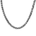 Chaine sur Artemare : Collier en acier maille palmier patin&eacute;e brillante largeur 4mm longueur 55cm