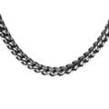 Cha&icirc;ne en acier mat et PVD noir maille franco longueur 55.5cm Artemare