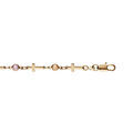 Bracelet en plaqu&eacute; or maillons forme de croix et oxydes multi couleurs 16+3cm Artemare
