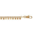 Bracelet en plaqu&eacute; or pampilles multi rondelles lisses 16+3cm