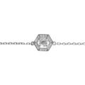 Bracelets sur Artemare : Bracelet en argent rhodi&eacute; oxyde blanc et contour oxydes blancs 16+3cm