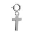 Pendentifs sur Artemare : Pendentif en argent rhodi&eacute; croix avec anneau ressort