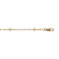 Bracelet en plaqu&eacute; or croix et boules 16+3cm Artemare