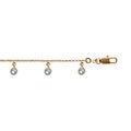 Bracelet en plaqu&eacute; or pampilles oxydes ciel et blancs 16+3cm Artemare