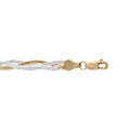 Bracelet en argent et dorure jaune tresse 18cm Artemare