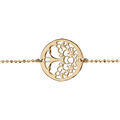 Bracelet en argent et dorure jaune maille boules avec rondelle arbre de vie 16+3cm Artemare