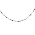Cha&icirc;ne en argent rhodi&eacute; torsade diamant&eacute; &eacute;paisseur 0.8mm longueur 38cm