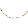 Chaine sur Artemare : Cha&icirc;ne en argent et dorure jaune torsade diamant&eacute; &eacute;paisseur 0.8mm longueur 40cm
