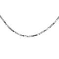 Cha&icirc;ne en argent rhodi&eacute; torsade diamant&eacute; &eacute;paisseur 0.8mm longueur 42cm Artemare