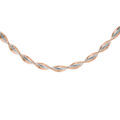 Collier en argent cha&icirc;ne vrille 3mm avec 2 bordures dorure rose longueur 40cm Artemare
