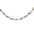 Collier en argent cha&icirc;ne vrille 3mm avec 2 bordures dorure jaune longueur 40cm