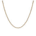 Collier en argent cha&icirc;ne vrille 4mm avec 2 bordures dorure jaune longueur 42cm Artemare