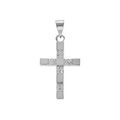 Pendentif en argent rhodi&eacute; 20x10mm croix avec oxydes Artemare
