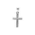 Pendentifs sur Artemare : Pendentif en argent rhodi&eacute; croix diamant&eacute;e 15x10mm