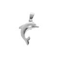 Pendentif en argent platin&eacute; dauphin en relief recto-verso Artemare