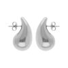Boucles d'oreille tige acier grande goutte (dim 33mm x 18 mm)