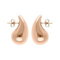 Boucles d'oreille sur Artemare : Boucles d'oreille tige acier PVD rose grande goutte (dim 33mm x 18 mm)