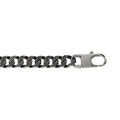 Chaine sur Artemare : Bracelet en acier patin&eacute; maille gourmette martel&eacute; 21cm