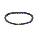 Bracelets sur Artemare : Bracelet en acier extensible pierres sodalite bleu v&eacute;ritable
