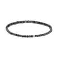 Bracelet en acier extensible pierres naturelles flocon de neige et h&eacute;matite