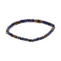Bracelet en acier extensible oeil de tigre, h&eacute;matite et sodalite v&eacute;ritable Artemare