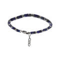 Bracelet en acier lapis lazuli v&eacute;ritable 19+3cm Artemare