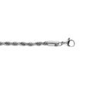 Bracelet en acier maille corde 4mm 17+3cm Artemare