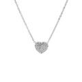 Collier en acier coeur r&eacute;sine et stass 39+5cm Artemare
