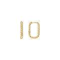 Boucles d'oreille tige en plaqué or rectangulaire torsadée Boucles d'oreille sur Artemare : Boucles d'oreille tige en plaqué or rectangulaire torsadée