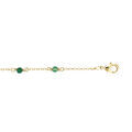 Bracelets sur Artemare : Bracelet en plaqu&eacute; or pierre agate verte v&eacute;ritable 16+2cm